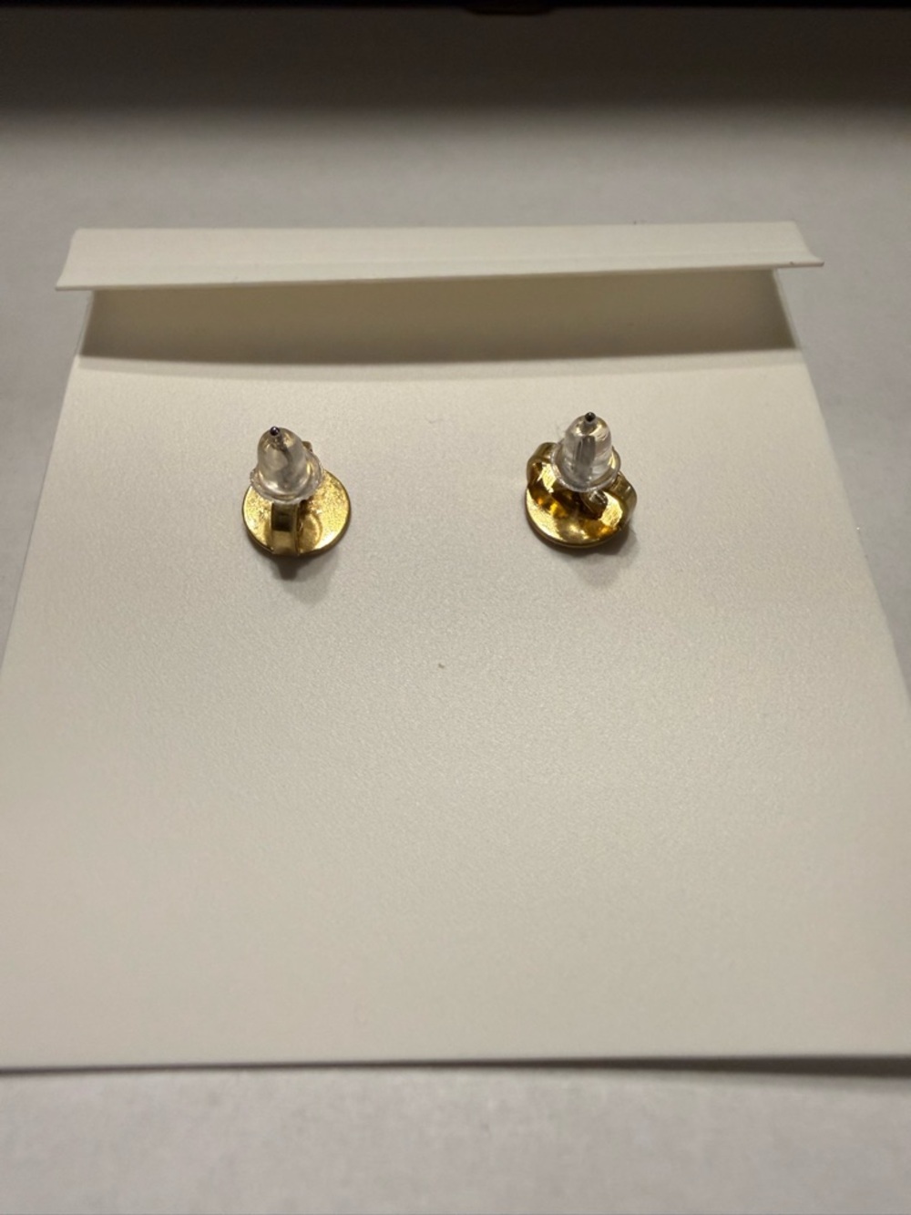 NEW Tory Burch Roxanne Gold plated Button stud resin base earrings - Picture 3 of 5